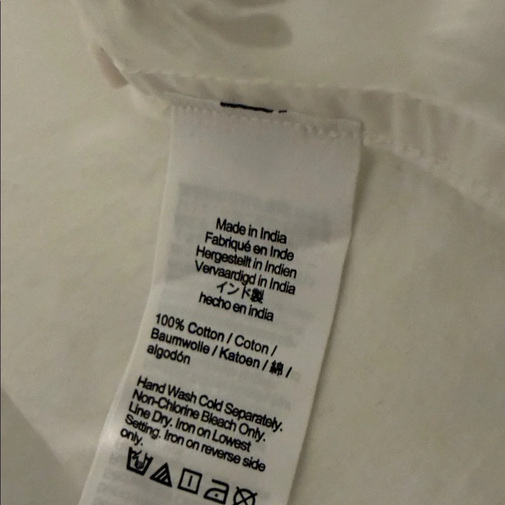 J. Crew Collection White Embroidered Short-Sleeve Button-Down Shirt 6 - Picture 6 of 9